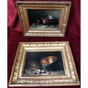 TABLEAUX - Nature morte / Huile sur toile  Alfred Benoît Caillaud (1855-1940)