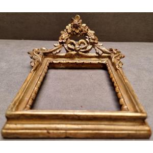 Small Carved And Silver-plated Wooden Frame - Rome, Italy - Early 18th Century