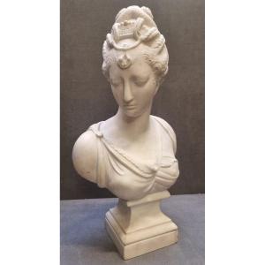 SCULPTURE EN MARBRE - BUSTE DE DIANE DE POITIER - XIXe SIÈCLE