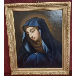 Huile sur cuivre – Madonna del Dito – École de Carlo Dolci – XVIIIe siècle
