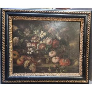 Oil Painting On Canvas - Still Life - 17th Century