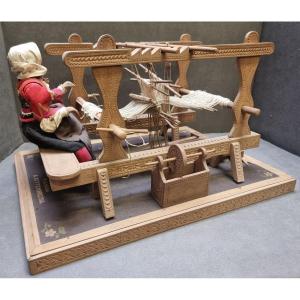 Maquette de métier à tisser sarde avec tisserand – 9 septembre 1954