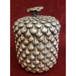 925 Sterling Silver Tobacco Box With Wooden Interior - Italy, G. Vavassori - 1970s