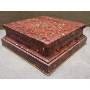 French Red Marble Base With Swiveling Top - Napoleon III