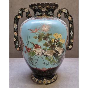 Vase oriental en cloisonné – Début du XXe siècle