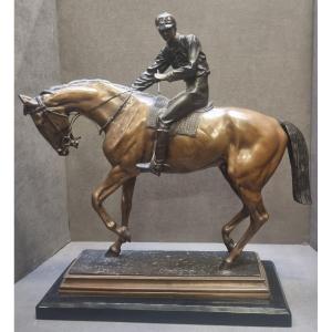 Bronze Sculpture – "the Great Jockey," Modeled By Isidore Bonheur (1827–1901)