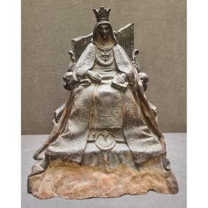 Sculpture en terre cuite – Vierge – Fin du XVIIe siècle – Italie du Sud