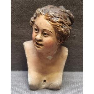 Neapolitan Nativity Scene - Commoner - Terracotta Head With Glass Eyes - - Mid-19th Century