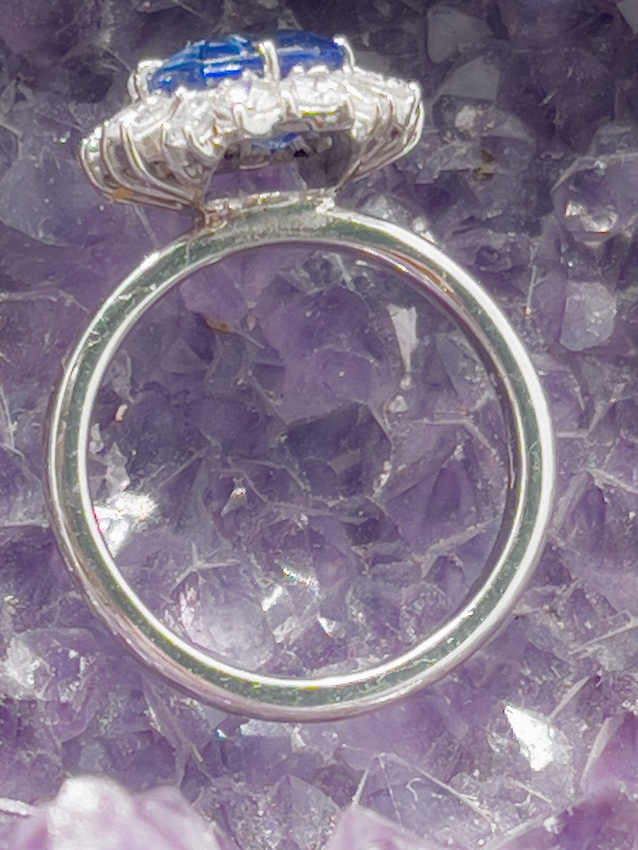 Superbe Saphir De Ceylan Monture Or 18 K -photo-2