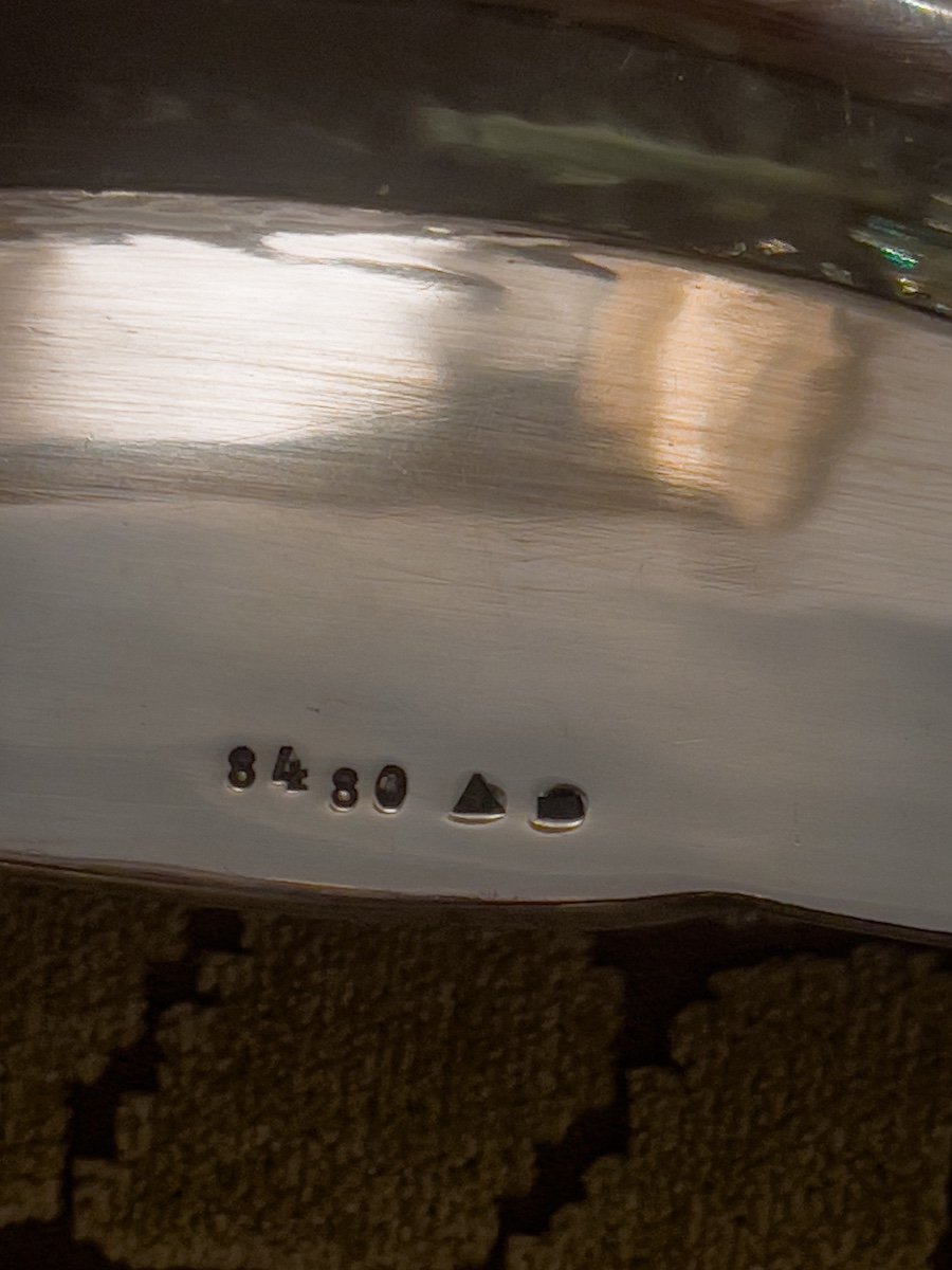 Wolfers Serving Tray In 800/1000 Sterling Silver-photo-2