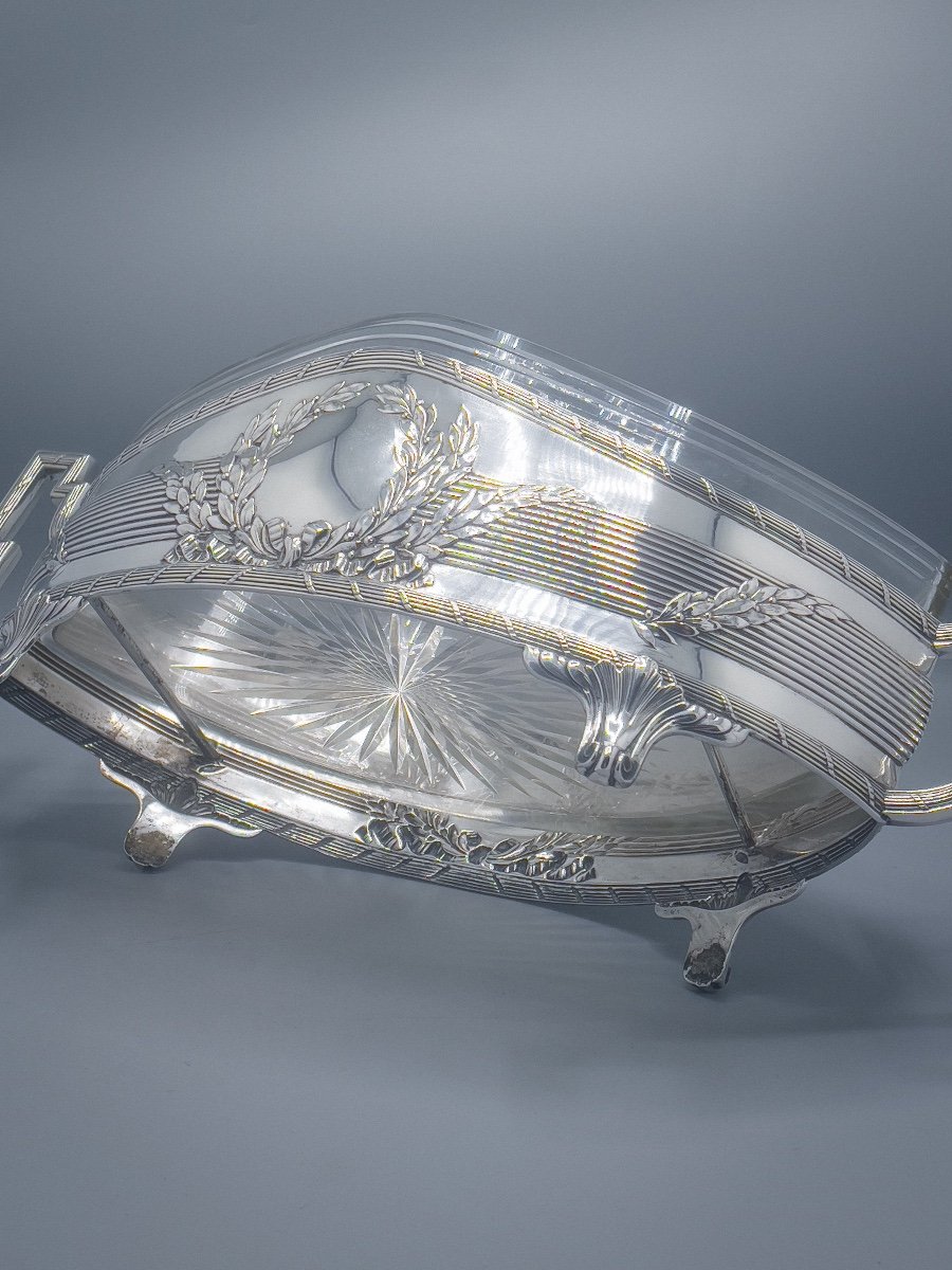 Crystal And Sterling Silver Planter 800/1000-photo-3