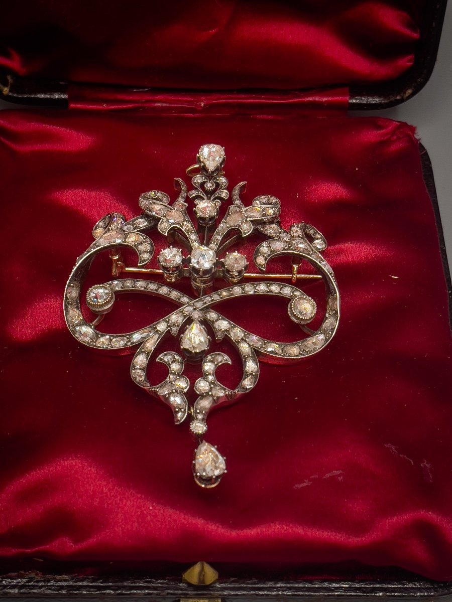 Spectaculaire Broche Pendentif Art-nouveau -photo-2