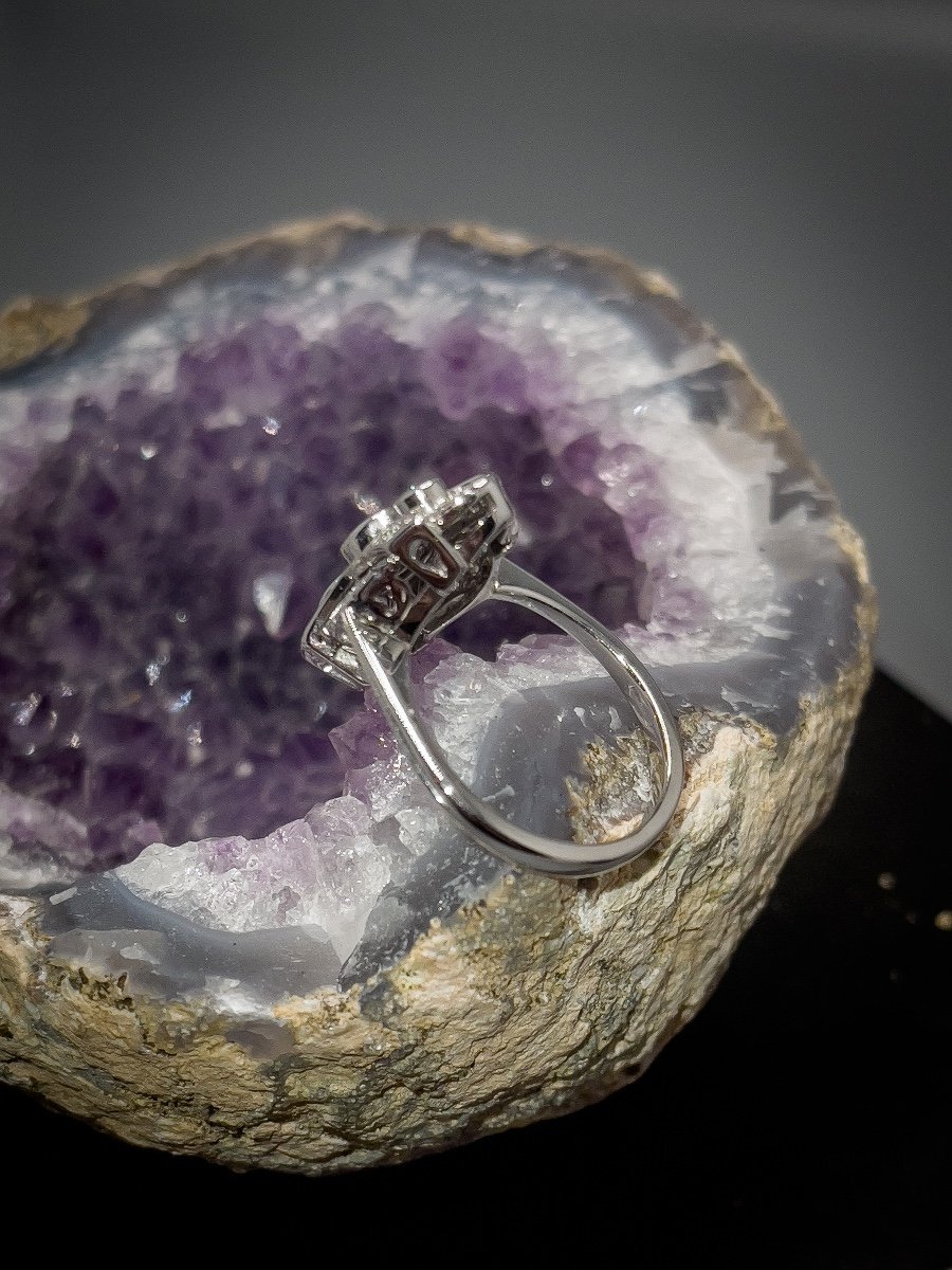 Ring In 18 K White Gold Set With Brilliant Cut Diamonds-photo-3