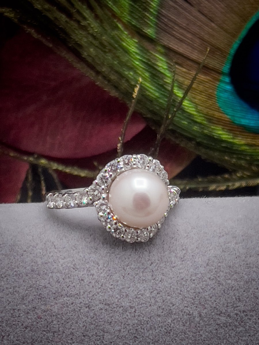 Bague Or Blanc 18 K-photo-4