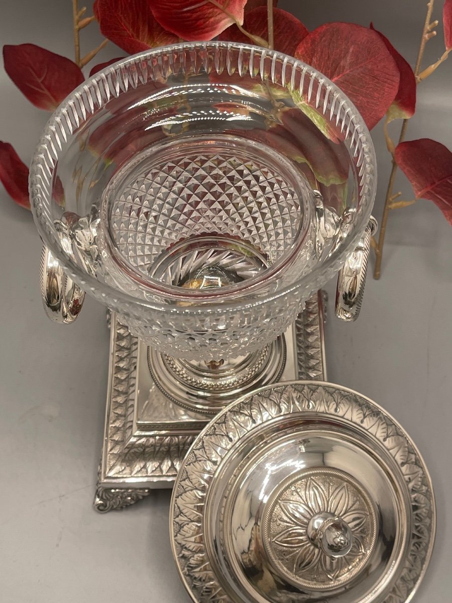 Drageoir Cristal Et Argent 834/1000-photo-4