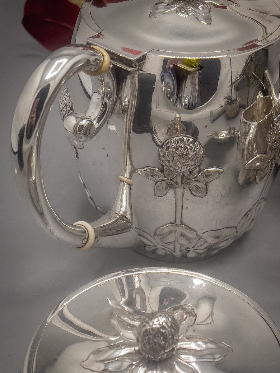 Service Art Nouveau En Argent 800/1000-photo-3
