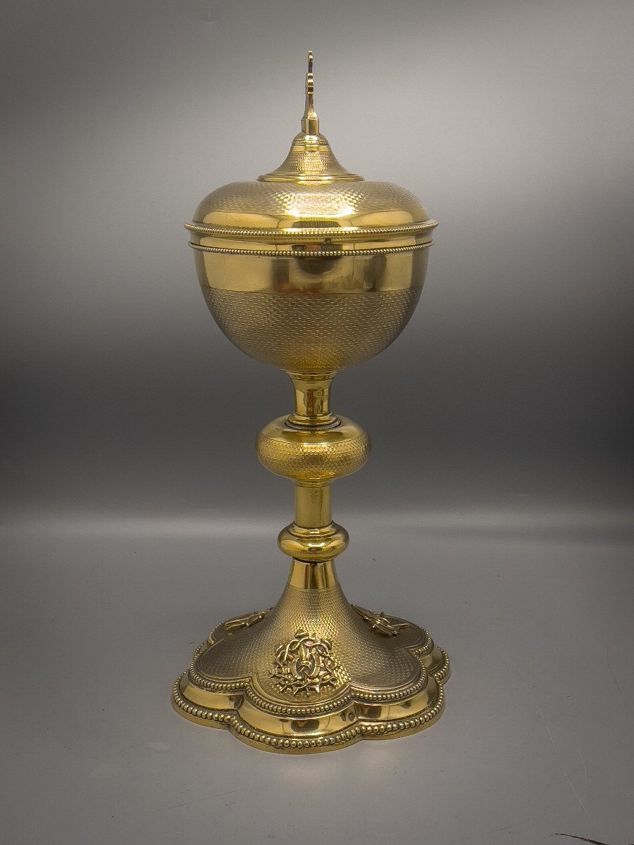 Ciborium In Silver Vermeil 950/1000-photo-2