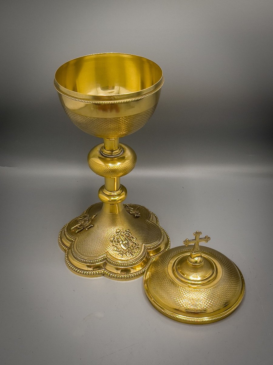 Ciborium In Silver Vermeil 950/1000-photo-3