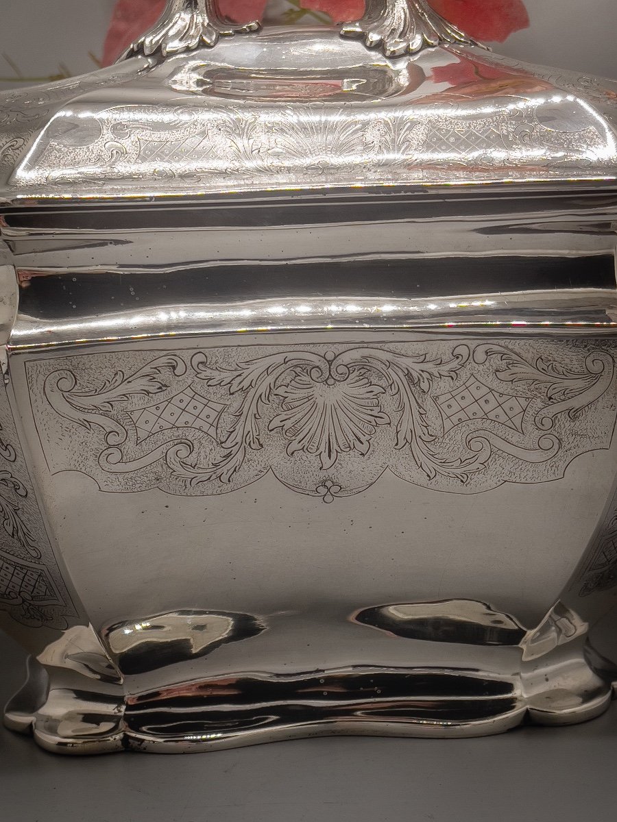 Belgian Tureen In Sterling Silver 800/1000-photo-2