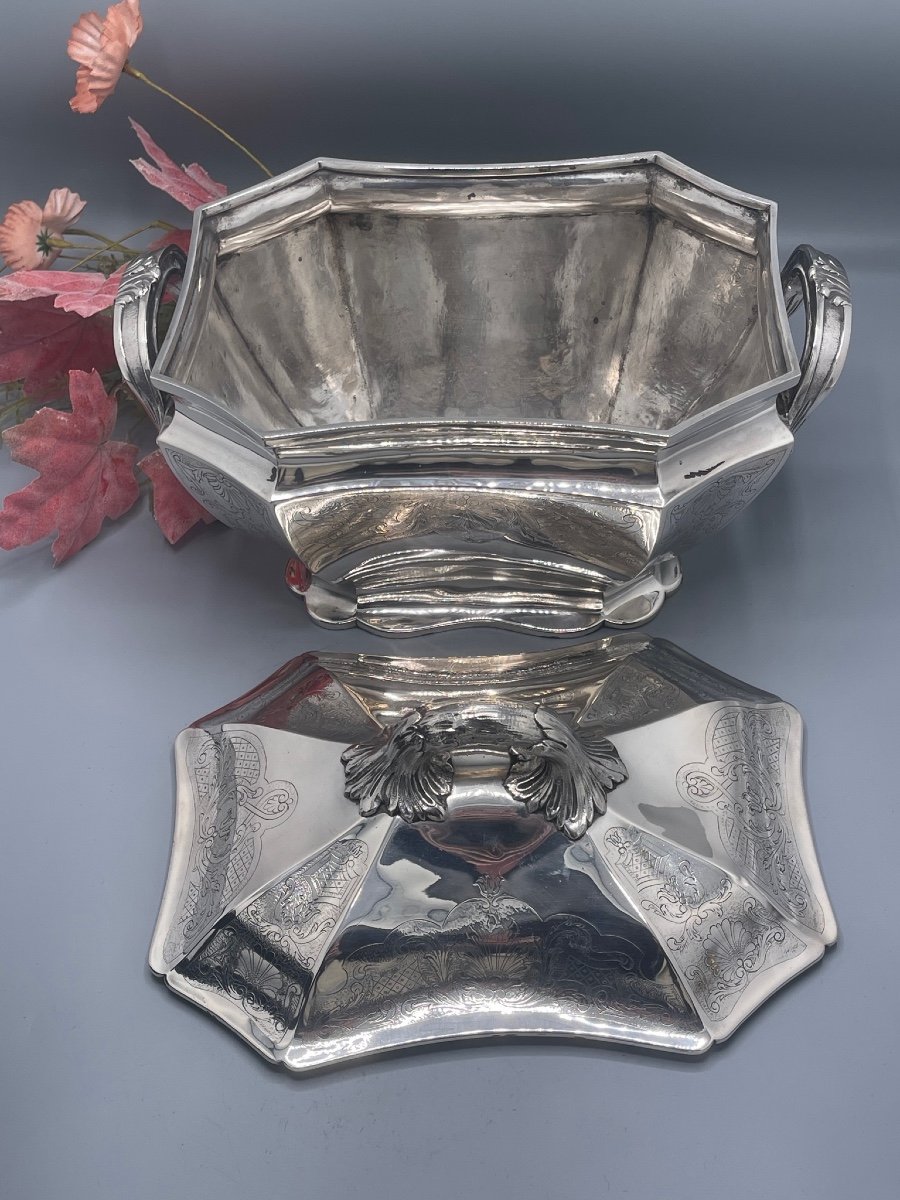 Belgian Tureen In Sterling Silver 800/1000-photo-1