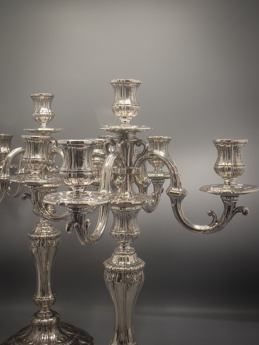 Superb Pair Of Candelabra By Maison Delheid & Frères-photo-3