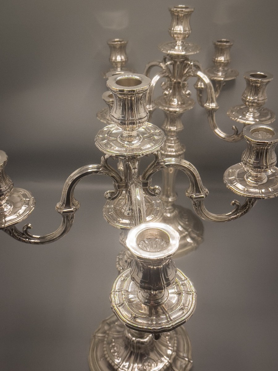 Superb Pair Of Candelabra By Maison Delheid & Frères-photo-6