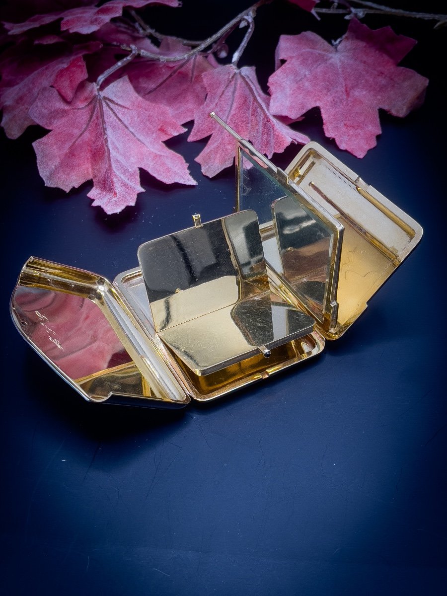 Exceptionnelle Minaudière En Or 18 K, émail Et Diamants-photo-1
