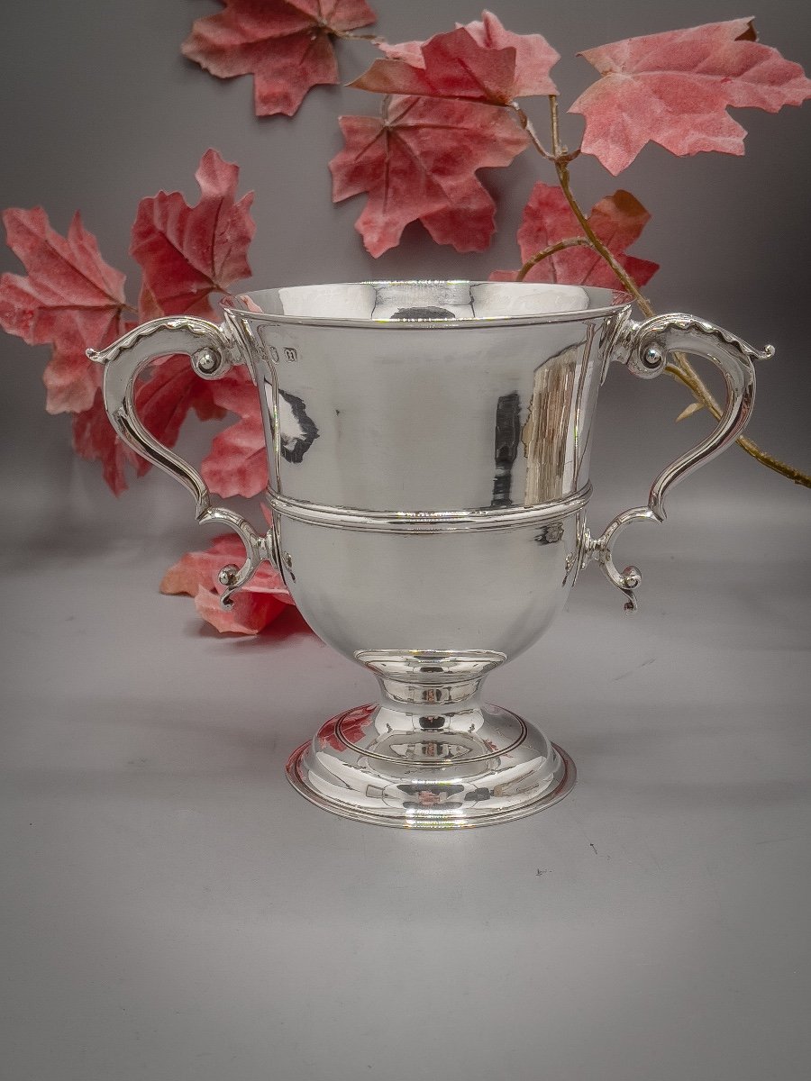 London 1767, Porringer Sterling Silver By Silversmiths W & J Priest-photo-2