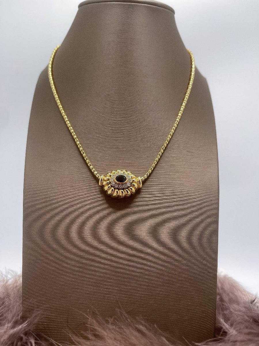 Collier Vintage Et Son Clip Or 18 Carats-photo-4