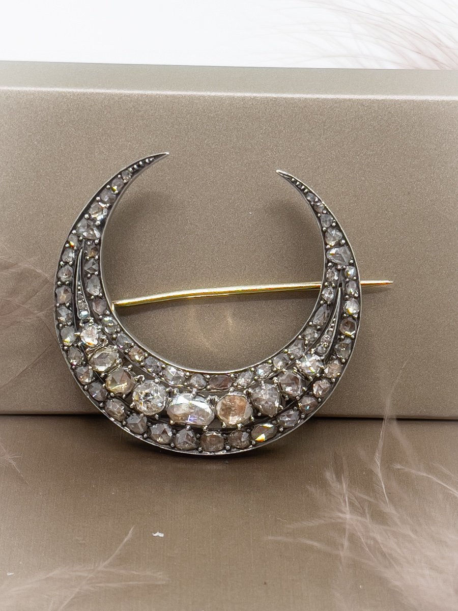 "honeymoon" Brooch In Gold Silver And Diamonds-photo-2