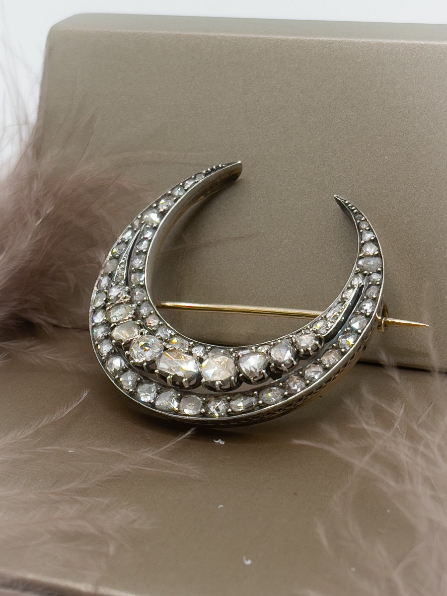 "honeymoon" Brooch In Gold Silver And Diamonds-photo-3