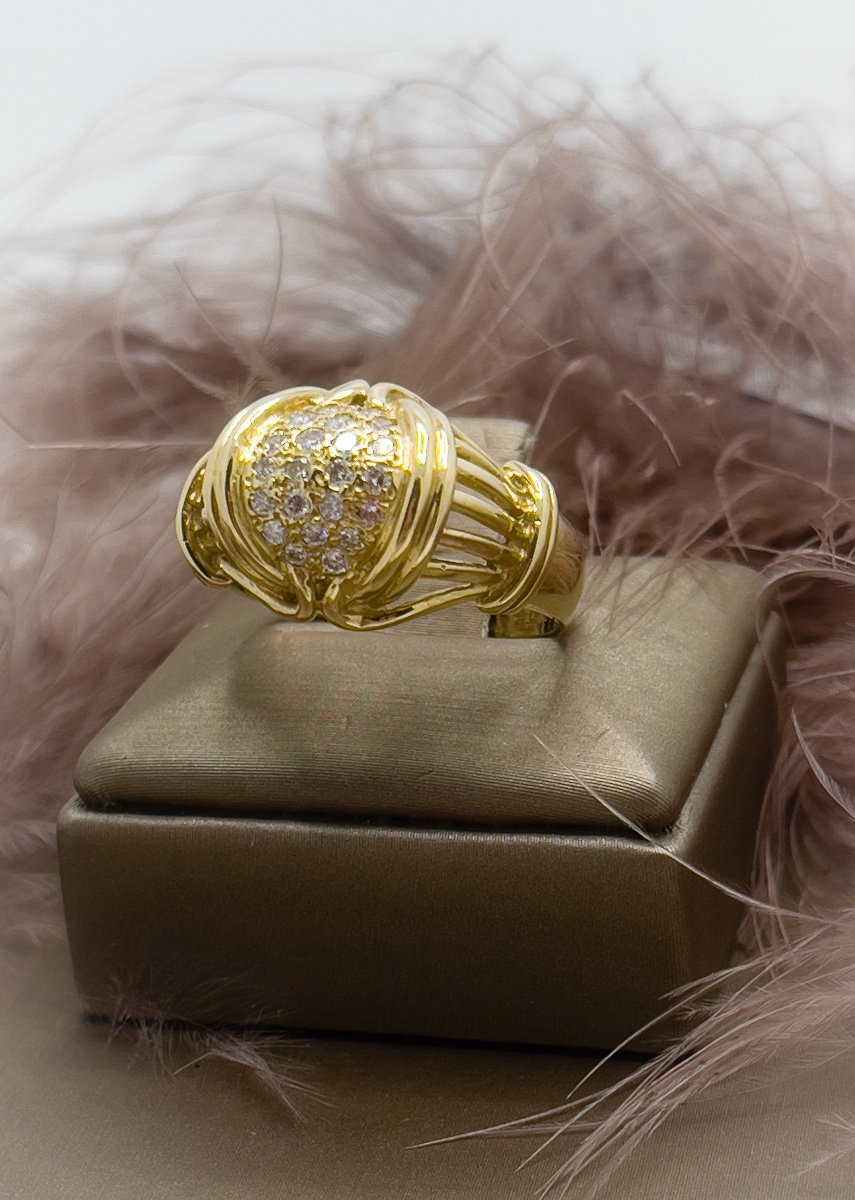 Vintage Ring From The 80s In 18 K Gold