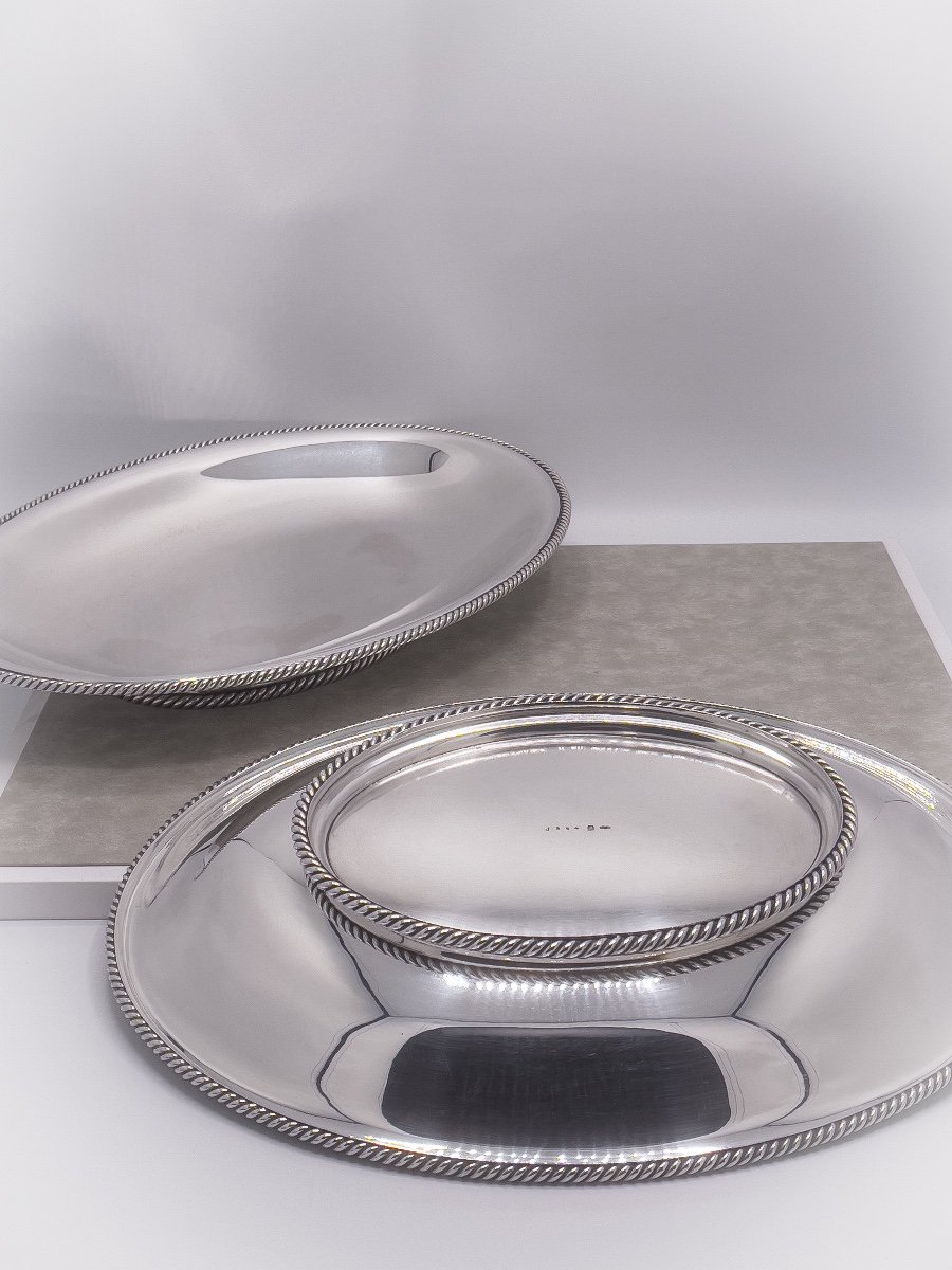 Wolfers Pair Of Oval Cups "marine Rope" Model-photo-8