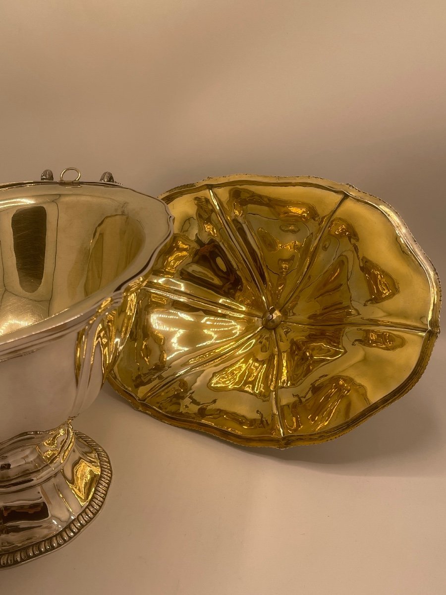 Spectacular Tureen In Silver 1 And Title 934/1000-photo-2