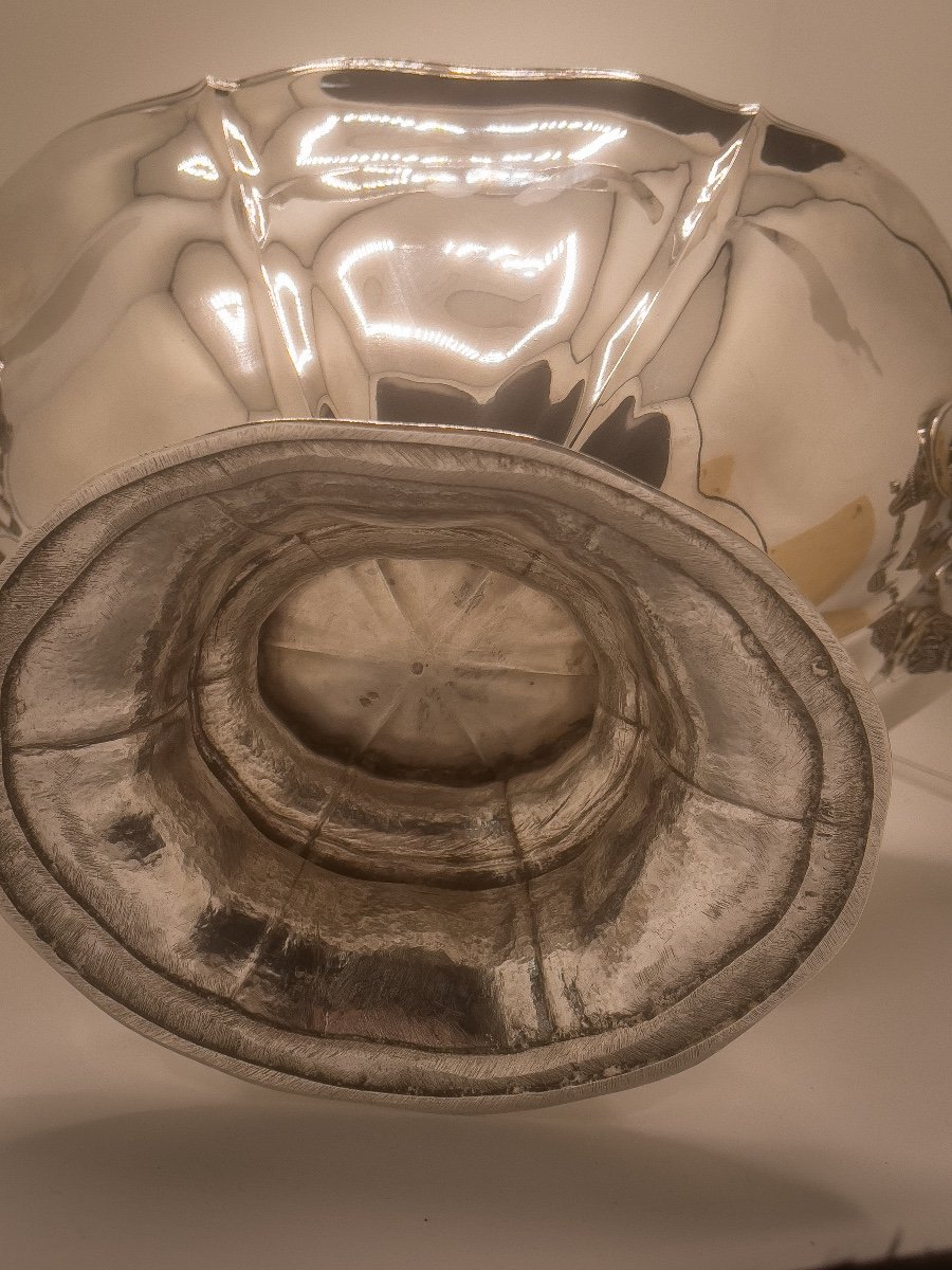 Spectacular Tureen In Silver 1 And Title 934/1000-photo-4