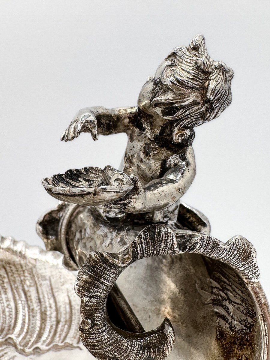 Rococo Style Centerpiece In Solid Silver 800/1000-photo-2