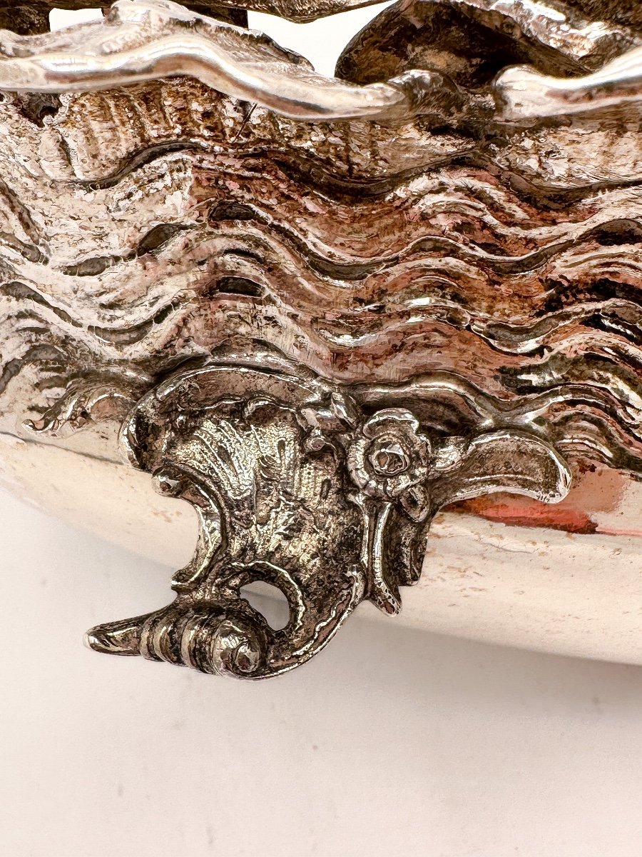 Rococo Style Centerpiece In Solid Silver 800/1000-photo-6
