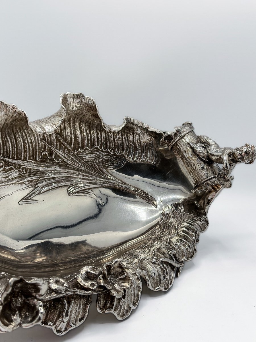 Rococo Style Centerpiece In Solid Silver 800/1000-photo-8