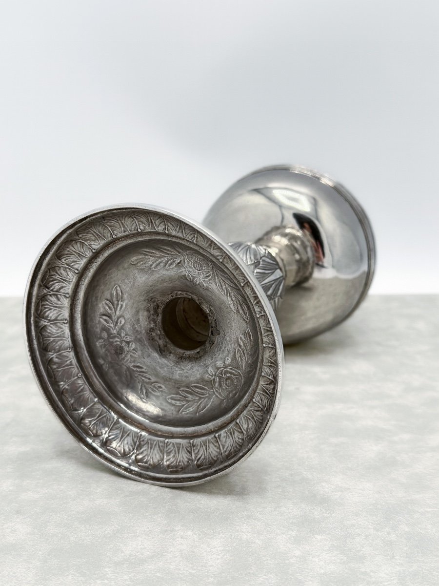 Ciborium In Silver Empire Period 1798-1809-photo-3