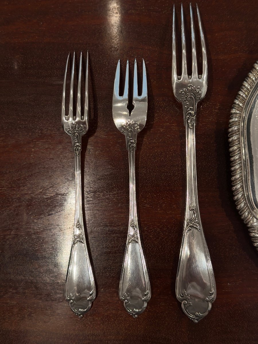 Wolfers Argent Massif 800/1000 Travail Belge Vers 1910 Style Louis XV-photo-4