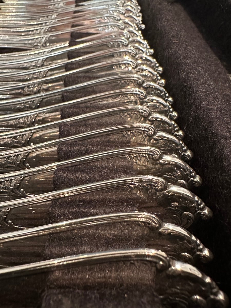 Wolfers Argent Massif 800/1000 Travail Belge Vers 1910 Style Louis XV-photo-8
