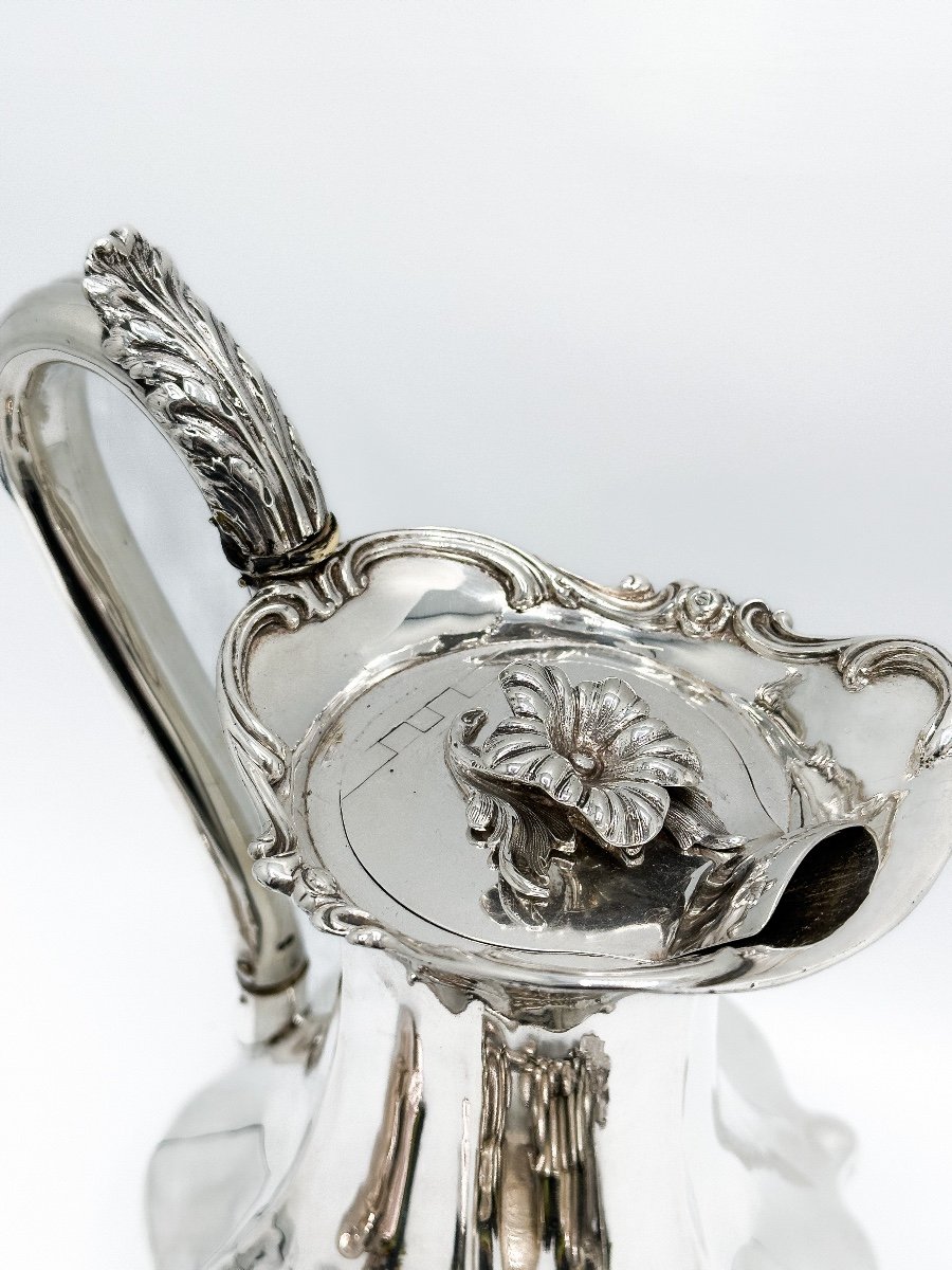 Verseuse En Argent Anglais époque 1839-photo-3