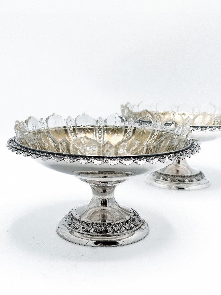 Elegant Pair Of Cups In Sterling Silver-photo-2