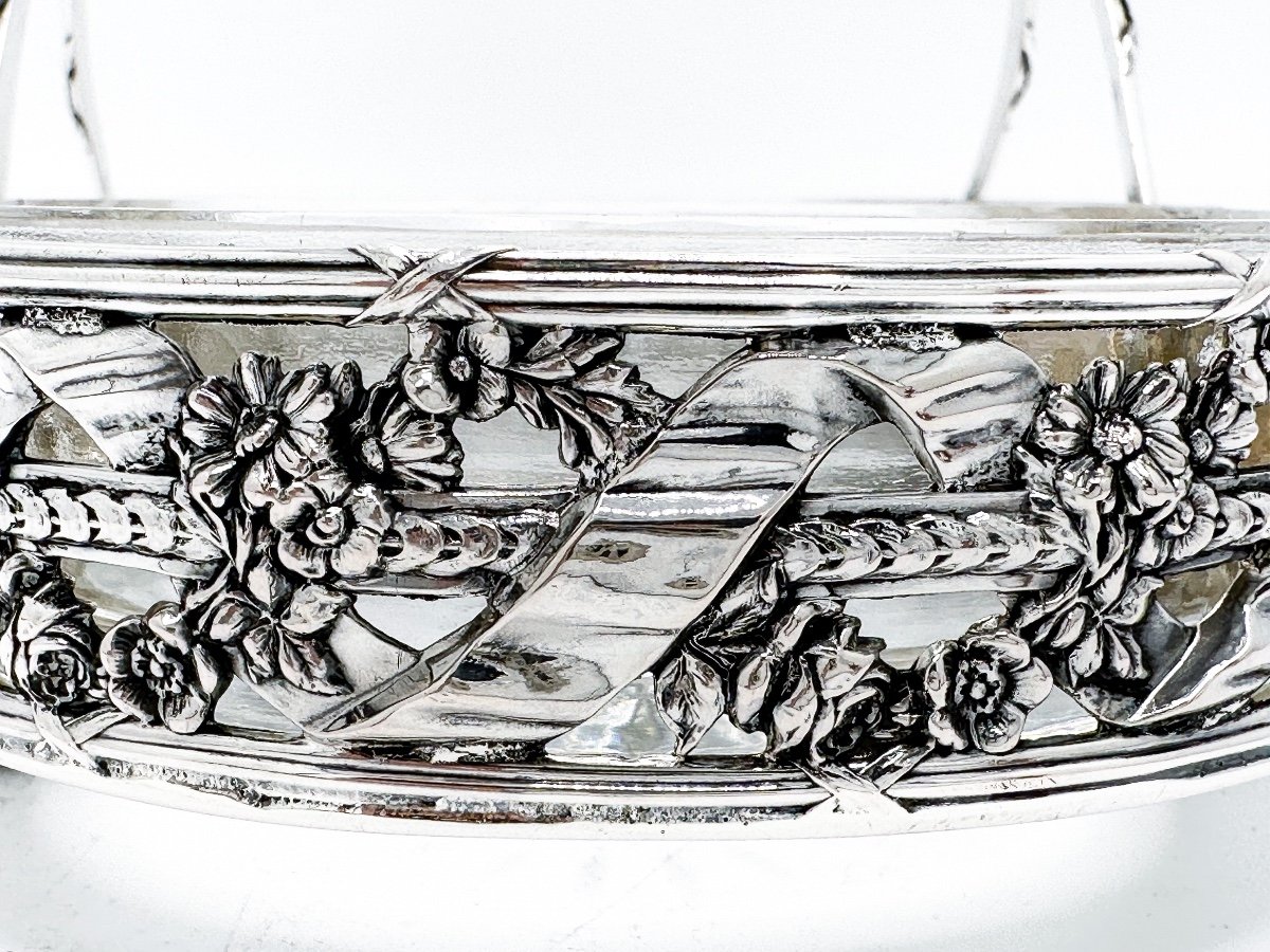 Sweets Basket In 800/1000 Sterling Silver-photo-2