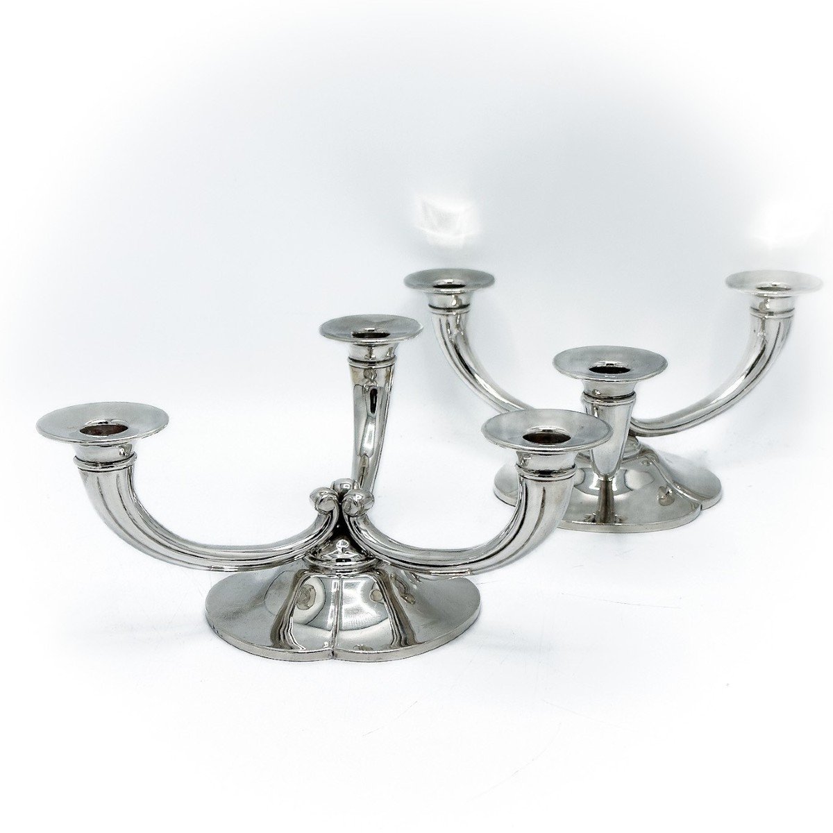 Raymond Ruys Paire De Candélabres Art-deco-photo-4