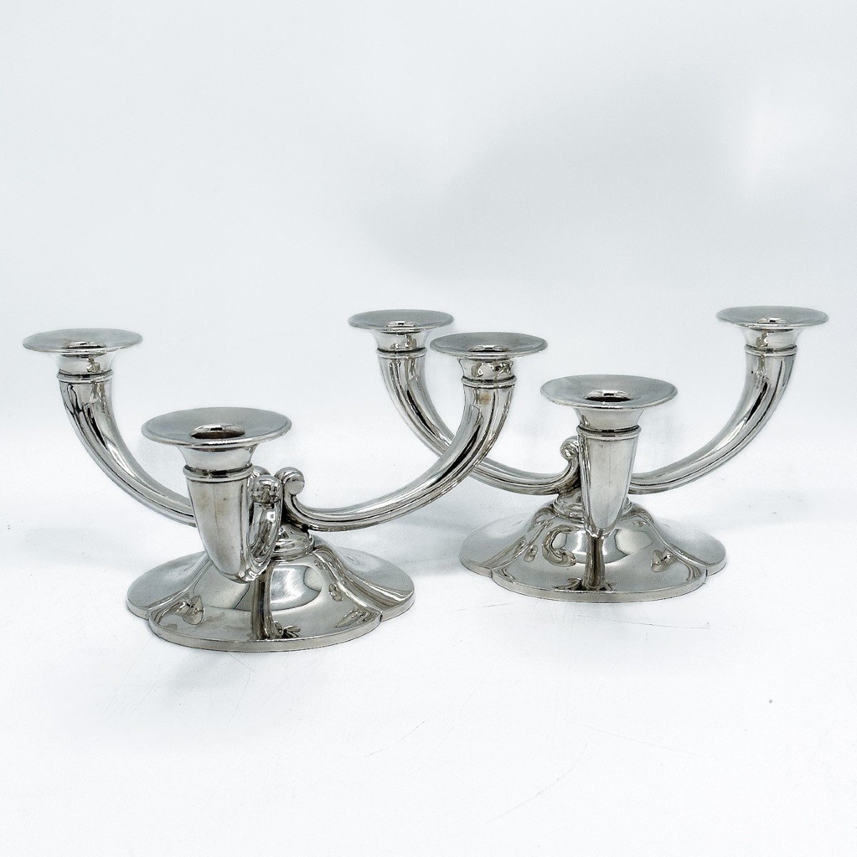Raymond Ruys Paire De Candélabres Art-deco-photo-2