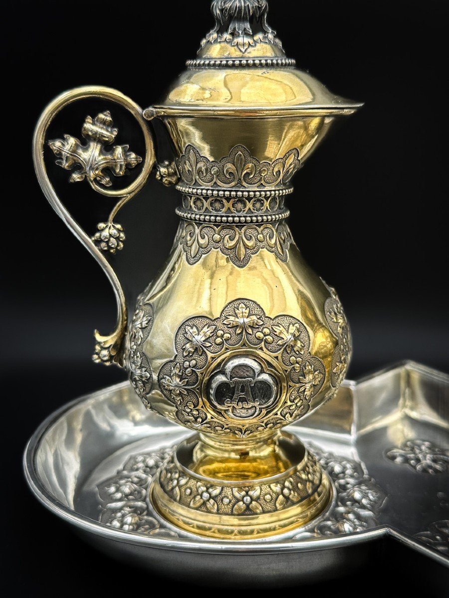 Paire De Burettes En Argent Vermeil-photo-3