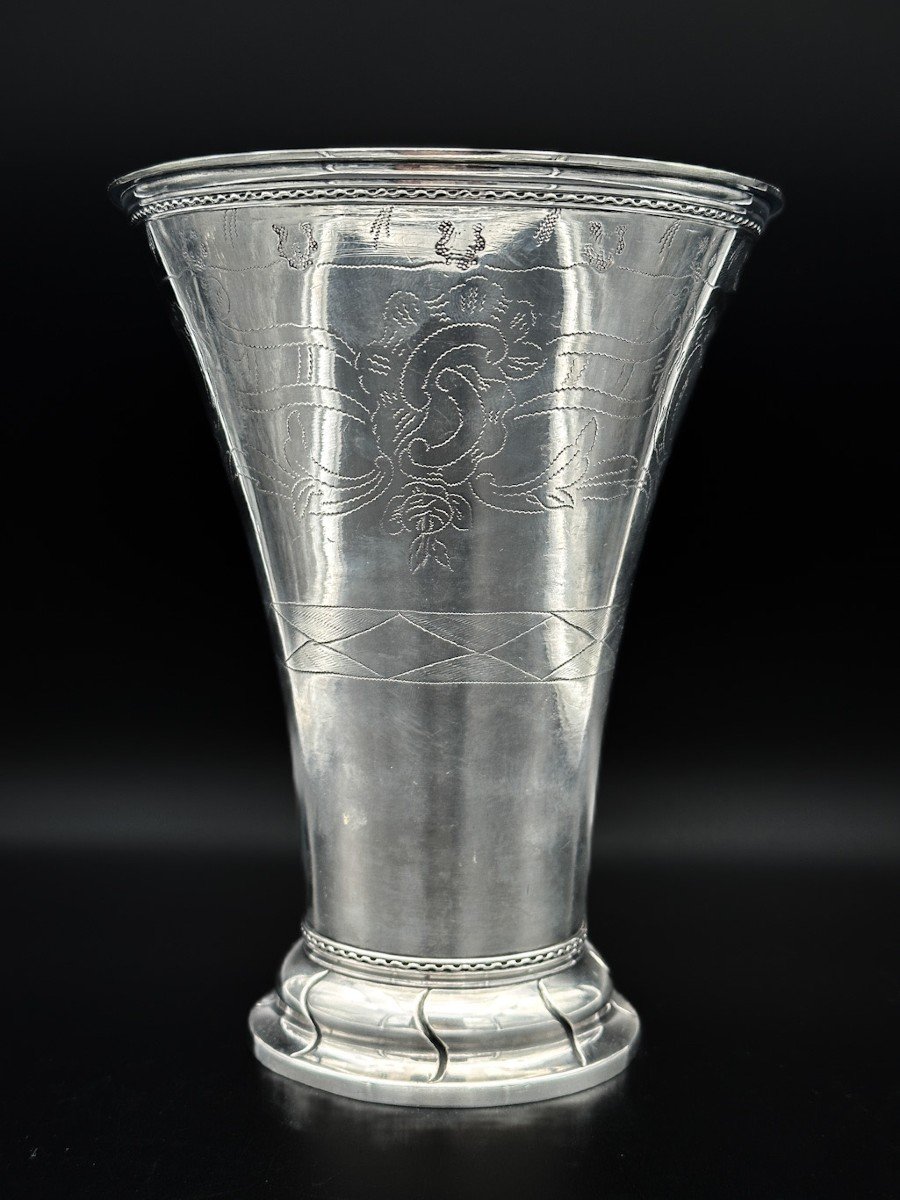 Grande Timbale Tulipe En Argent Massif C P Modin-photo-5