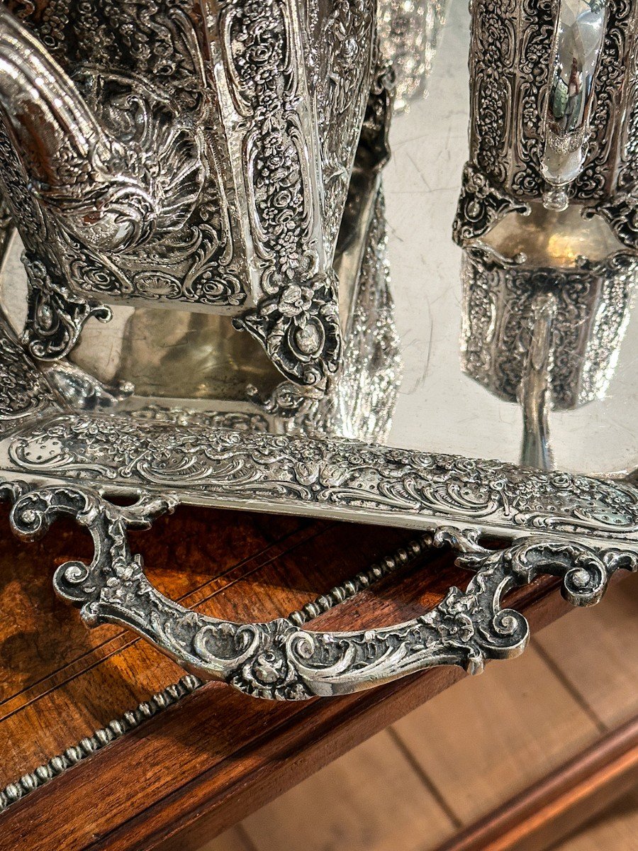 Rococo Service In Sterling Silver 800/1000-photo-6