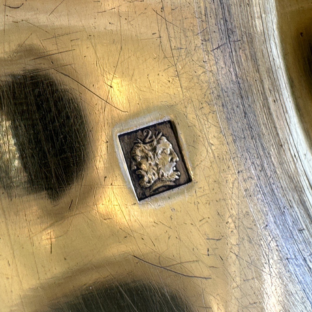 Splendid Pair Of Church Cruets On Silver Vermeil Tray-photo-4